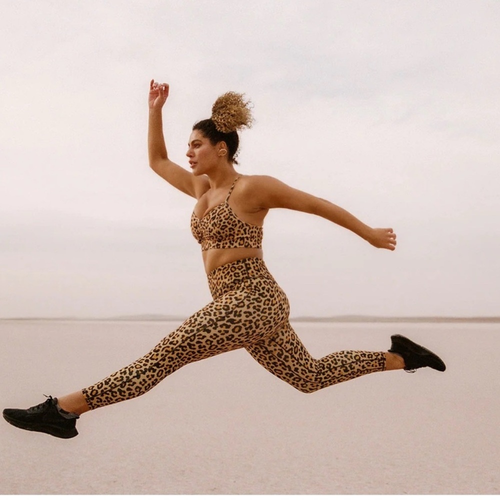 Spell Wild Cat Animal Leopard Print 7/8 Athletic Leggings size XS